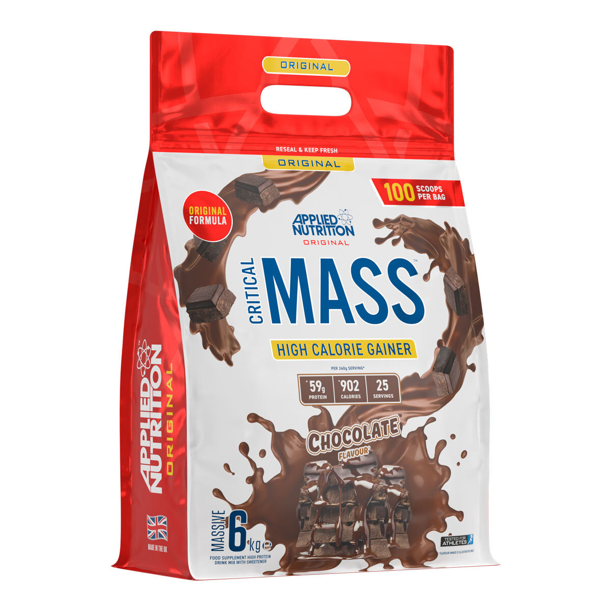 Applied Nutrition Critical Mass Halal Gainer Chocolate, 6kg, 25 serving