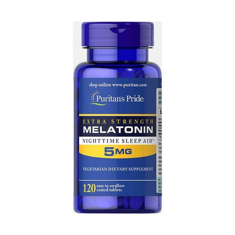 Melatonin, Puritans Pride | 5 mg, 120 Tabletka
