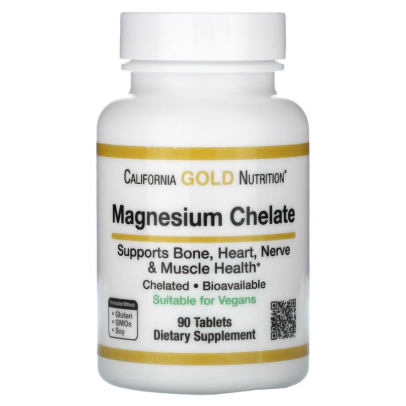 California Gold Nutrition Magnesium Chelate 90 tabletka