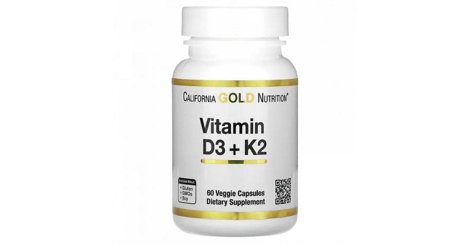 California Gold Nutrition Vitamin D3 + K2 5000 IU / 120mcg