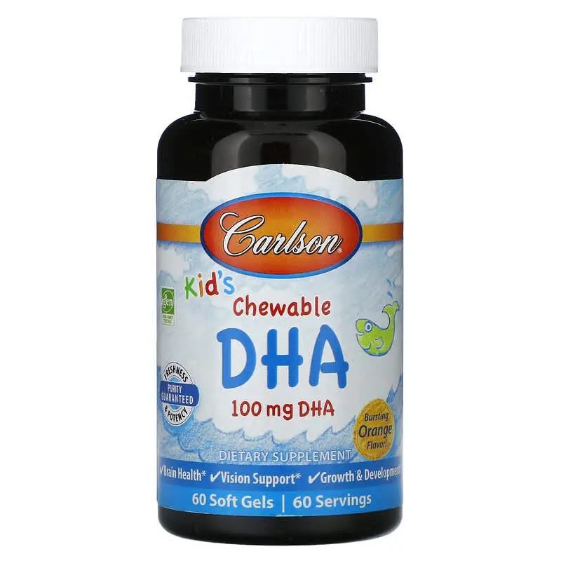 Carlson Chewable DHA 100 mg 60 Softgels