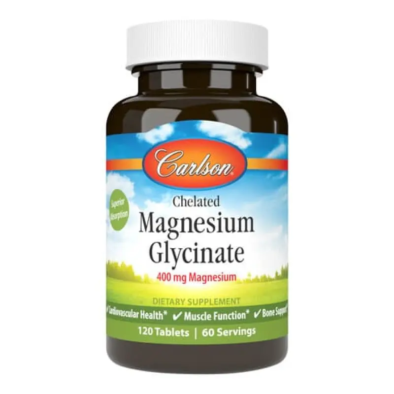 Carlson Magnesium Glycinate 400 mg 120 tab | 60 porsiya