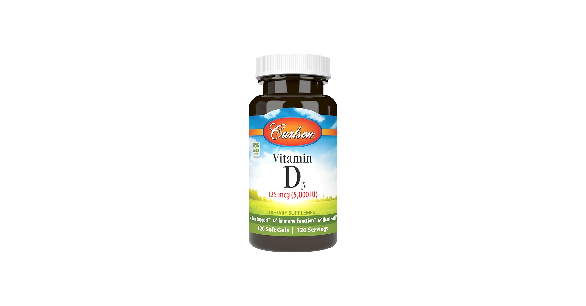 Carlson Vitamin D3 5000 IU (125 mcg) 120 sofgel