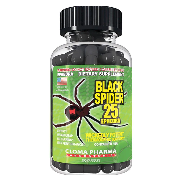 Cloma Pharma Black Spider 25mg Ephedra | 100 capsula