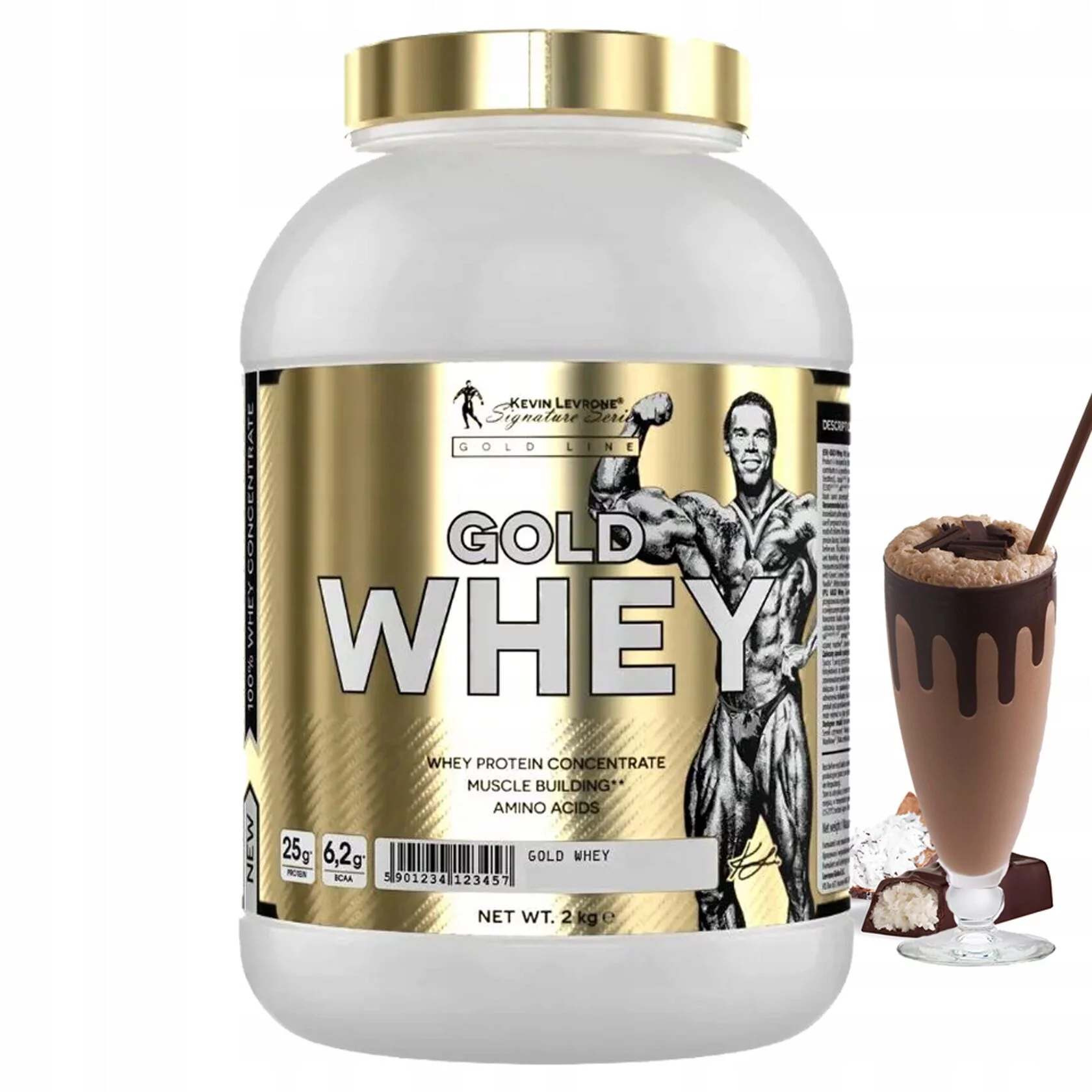 Kevin Levrone Gold Whey 2 kg, 66 servings (Cookies with cream, or Chocolate)