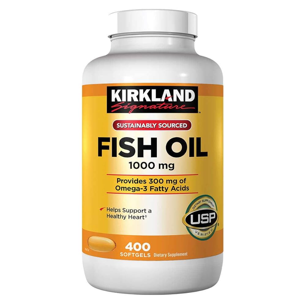 Kirkland Signature Fish Oil 1000 mg, 400 ta softgel