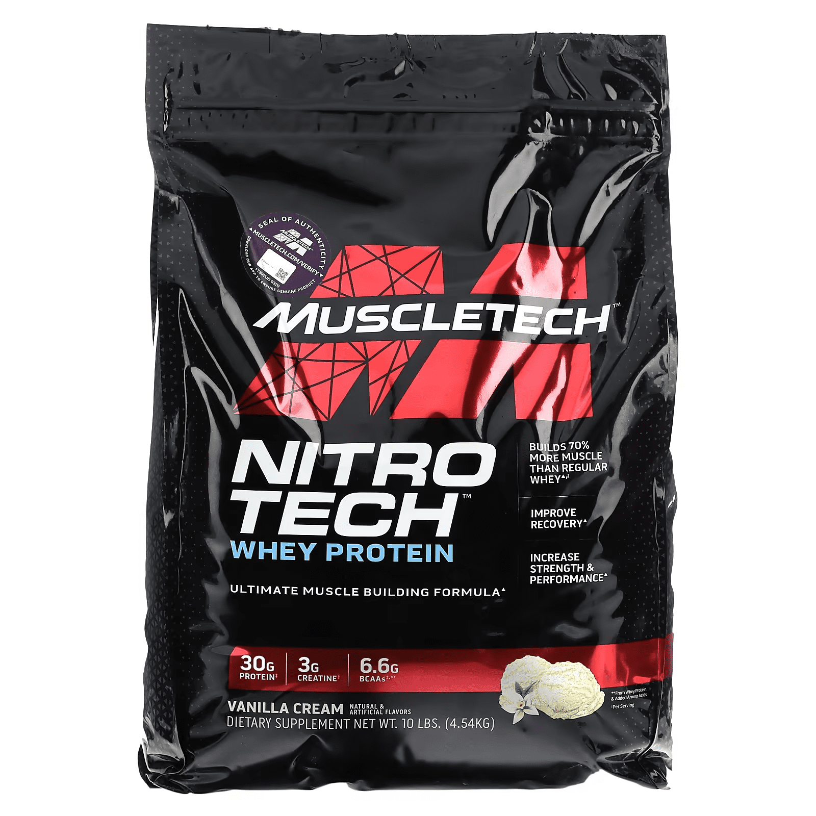 MuscleTech, Nitro Tech Whey Protein, 4,5kg