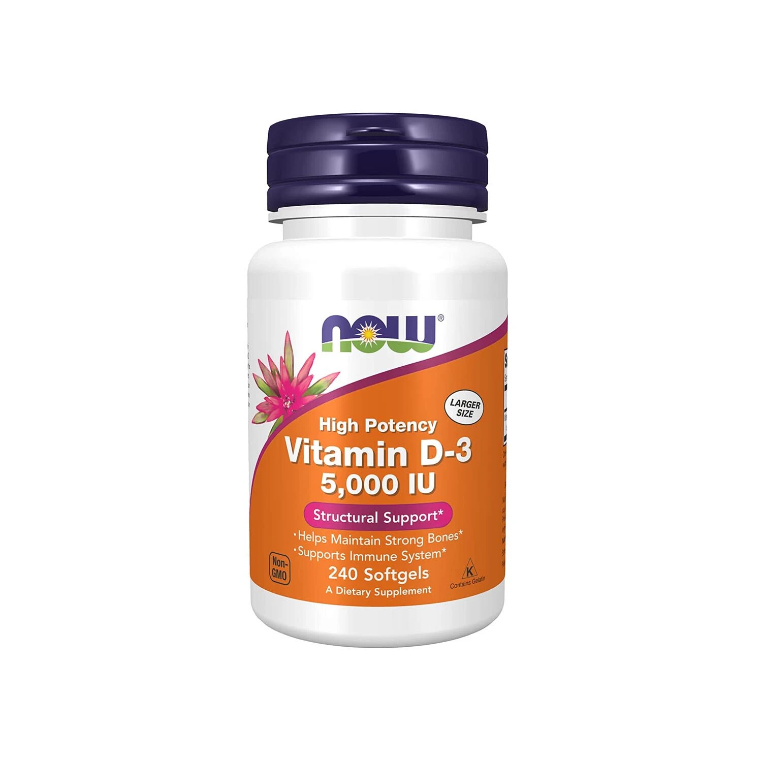 NOW Foods Vitamin D3 5000 IU 240 Softgels