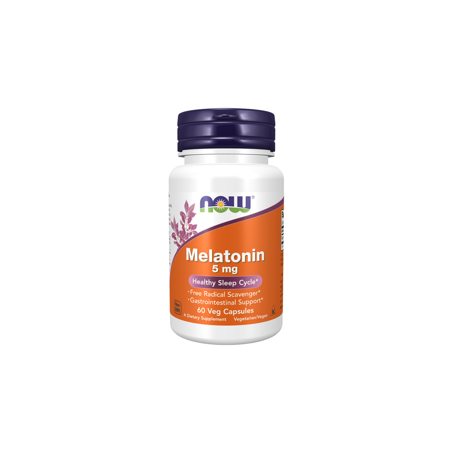 NOW Foods Melatonin 5 mg 60 Veg kapsulas