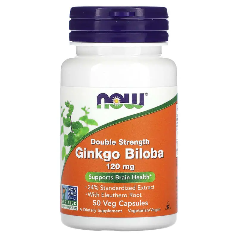 NOW Foods Ginkgo Biloba 120 mg 50 Vegkapsula