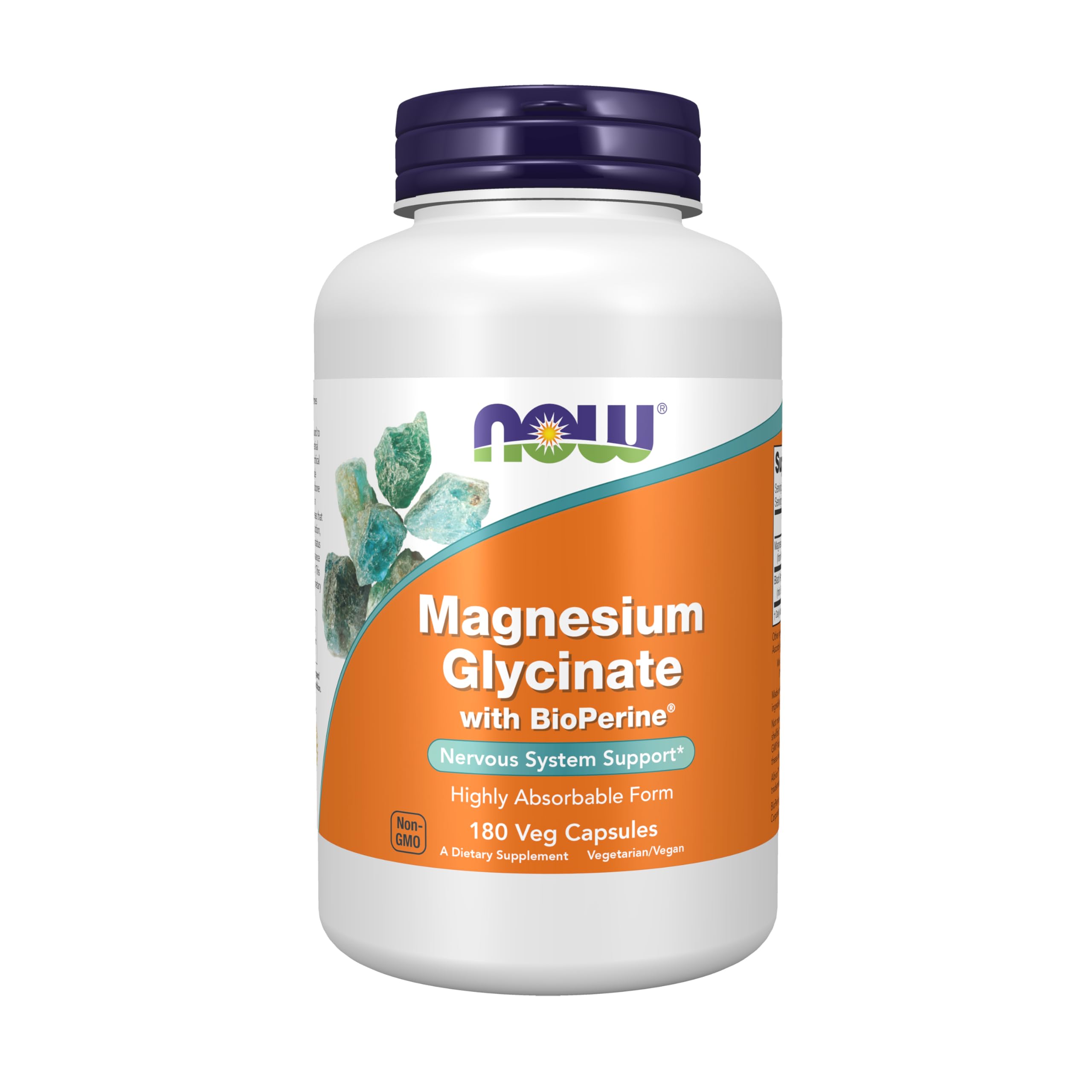 NOW Foods Magnesium Glycinate 180 Veg Capsules