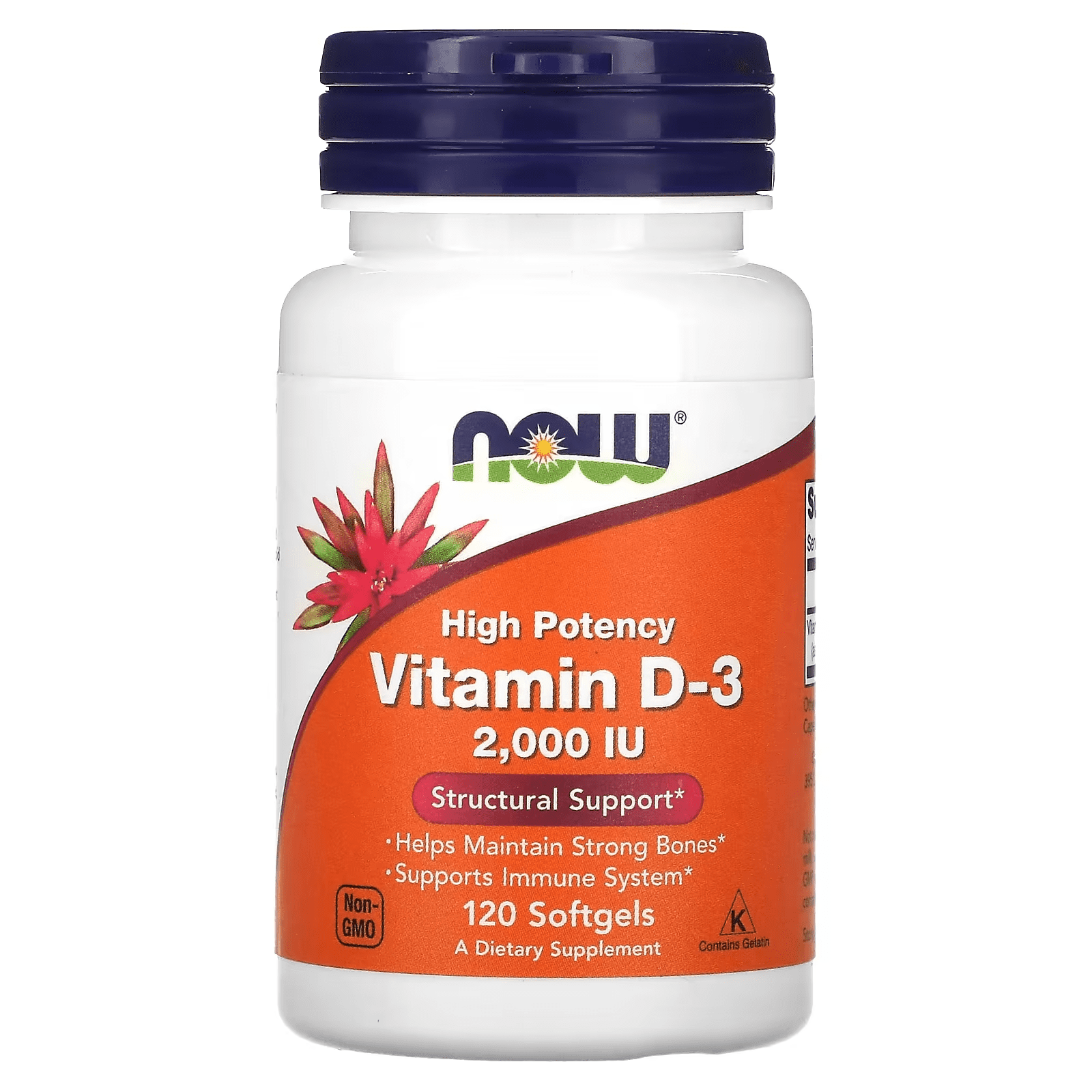 NOW Foods, Vitamin D3, 2000ME, 120 softgels