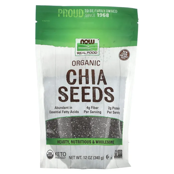 NOW Real Foods Chia Seeds 340 gr 28 porsiya
