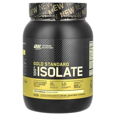 Optimum Nutrition, Gold Standard 100% Isolate | 744 gr 24 porsiya Chocolate
