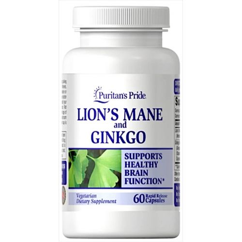 Puritan’s Pride Lion’s Mane & Ginkgo | 60 kapsula