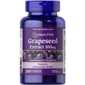 Puritan's Pride, Grapeseed Extract, 100 mg, 100 capsules, 100 servings.