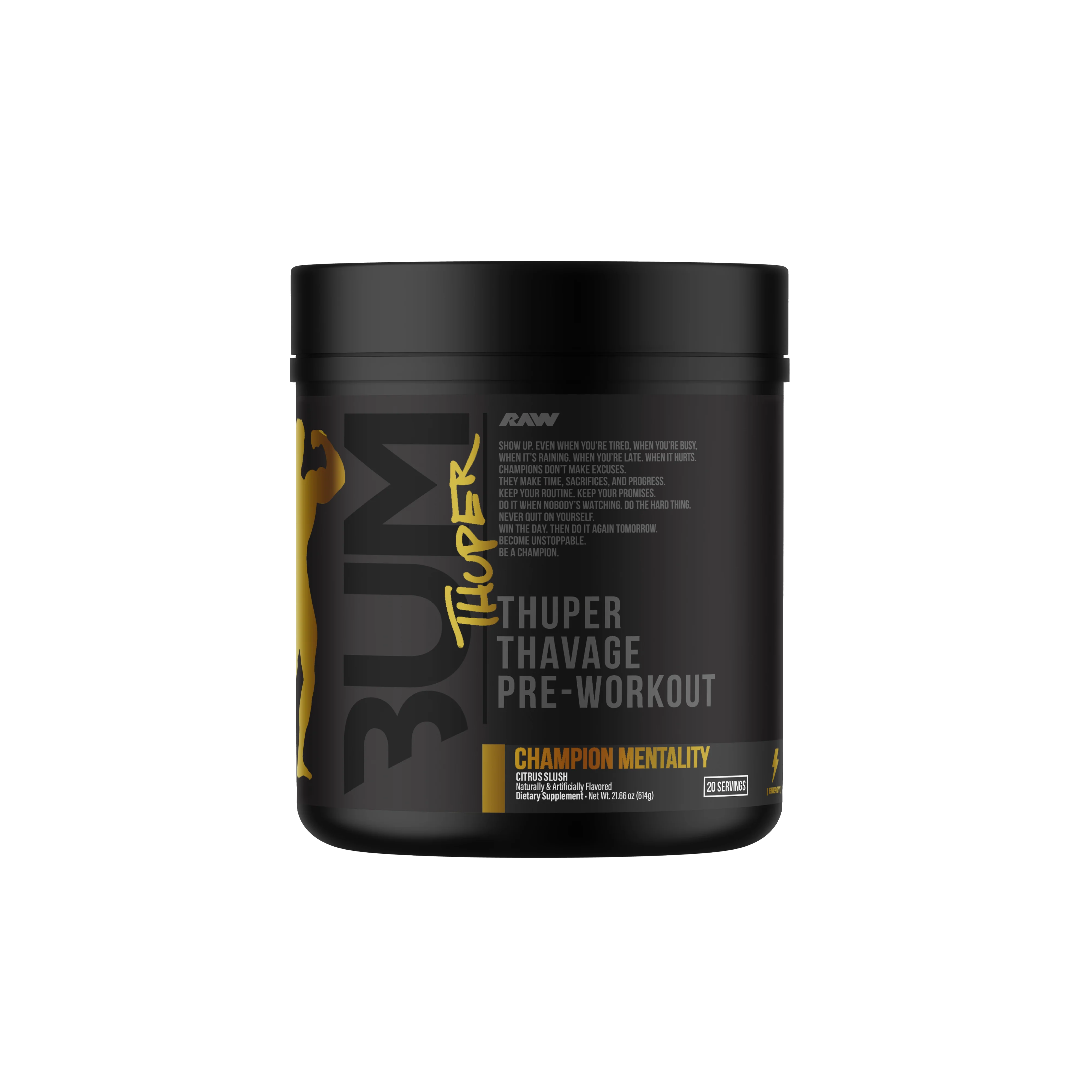 Raw Nutrition Bum Thuper Thavage Pre‑Workout 614 gr 20 porsiya