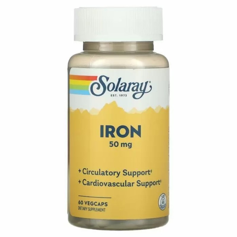 Solaray Iron 50 mg | 60 Veg kapsula