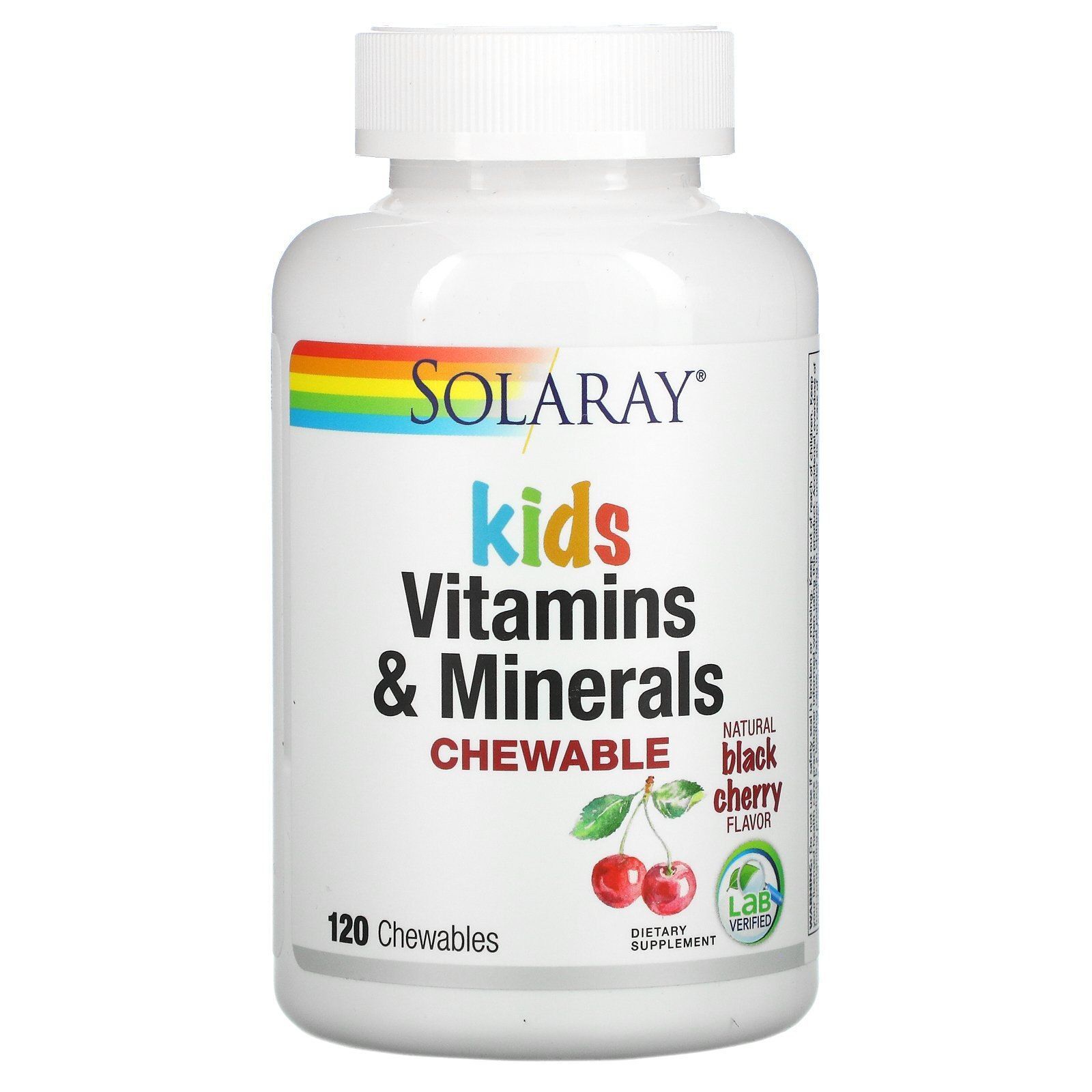 Solaray kids vitamin mineral 120 chaynab yeydigan