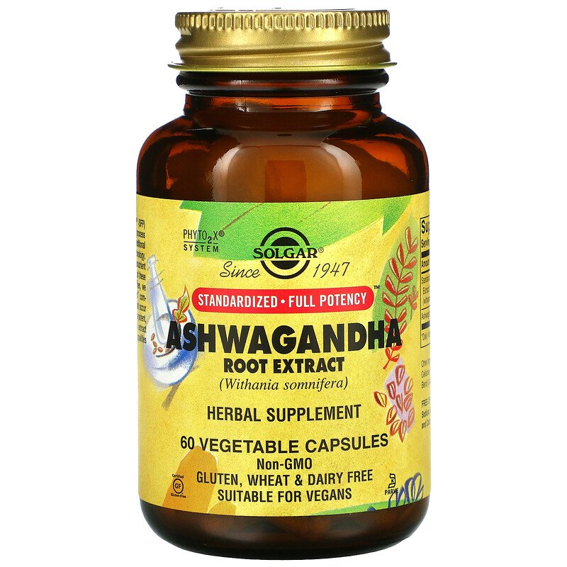 Solgar Ashwagandha Root Extract | 60 sabzavotli kapsula