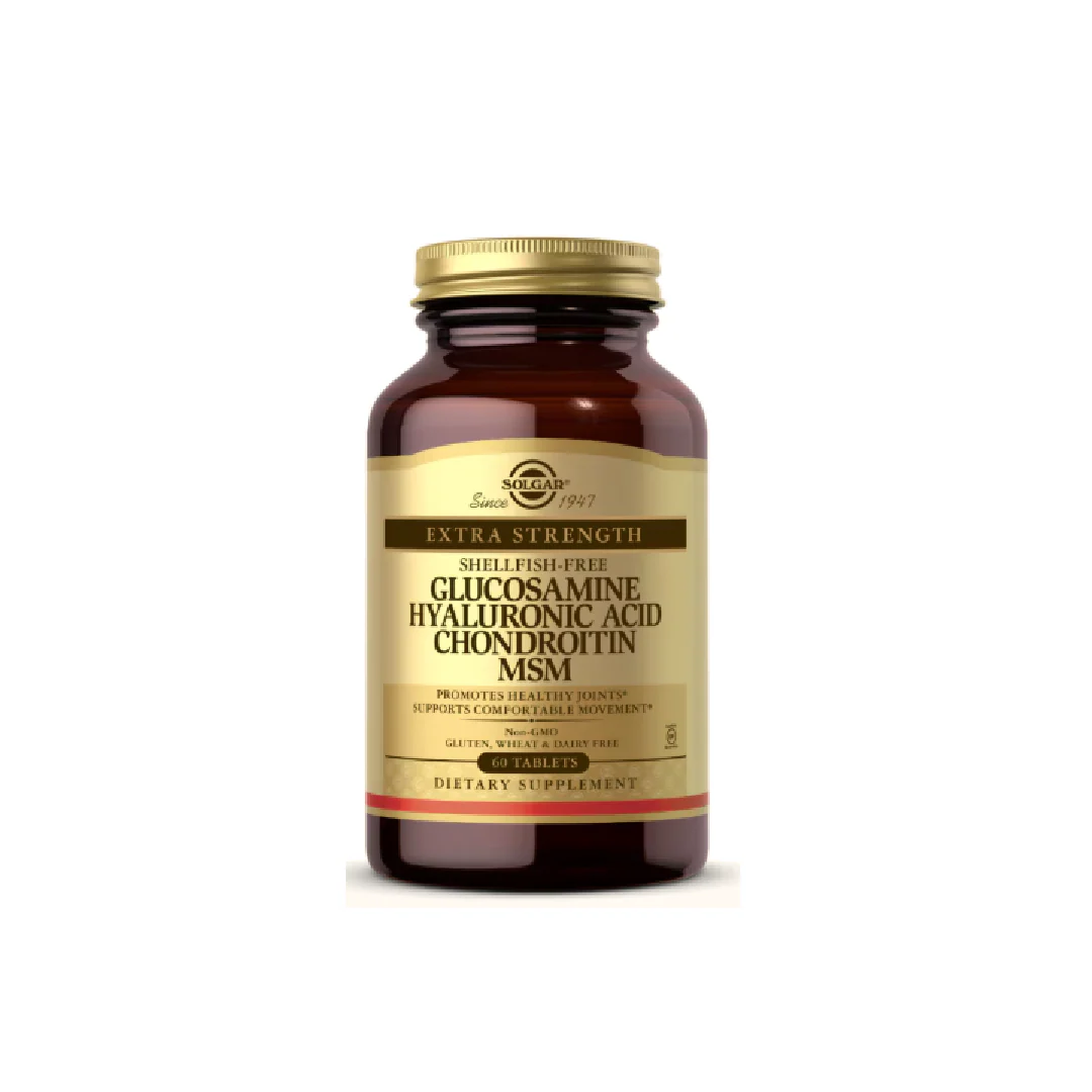Solgar Glucosamine + Hyaluronic Acid + Chondroitin + MSM, 60 tabletkalar