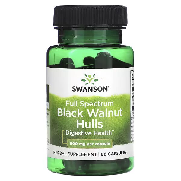 Swanson Black Walnut Hulls | 60 kapsula