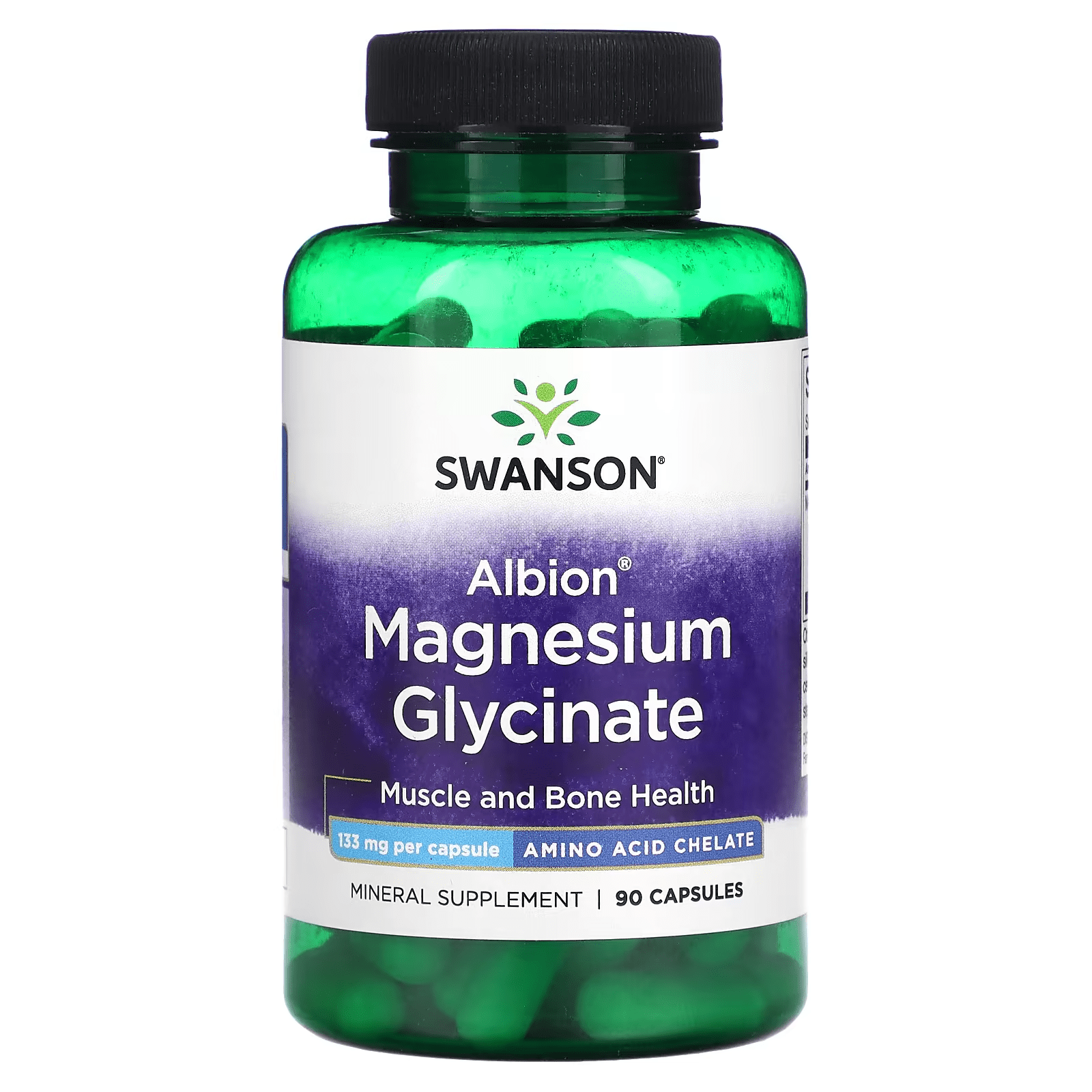 Swanson, Magnesium Glycinate, 90 capsules, 133mg